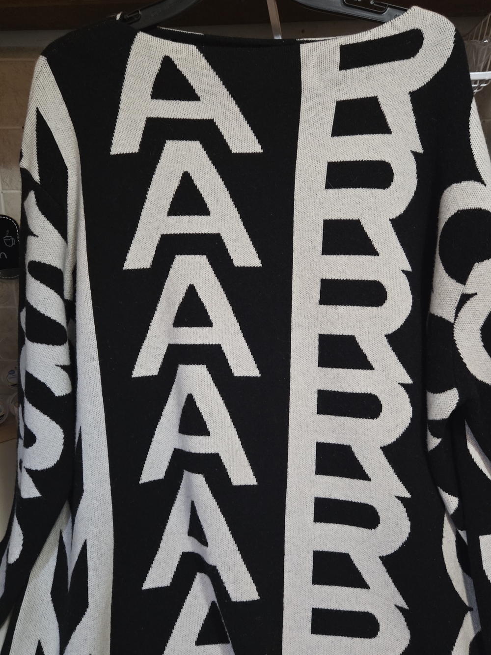 Marc Jacobs Black and White Oversized Wool Sweater